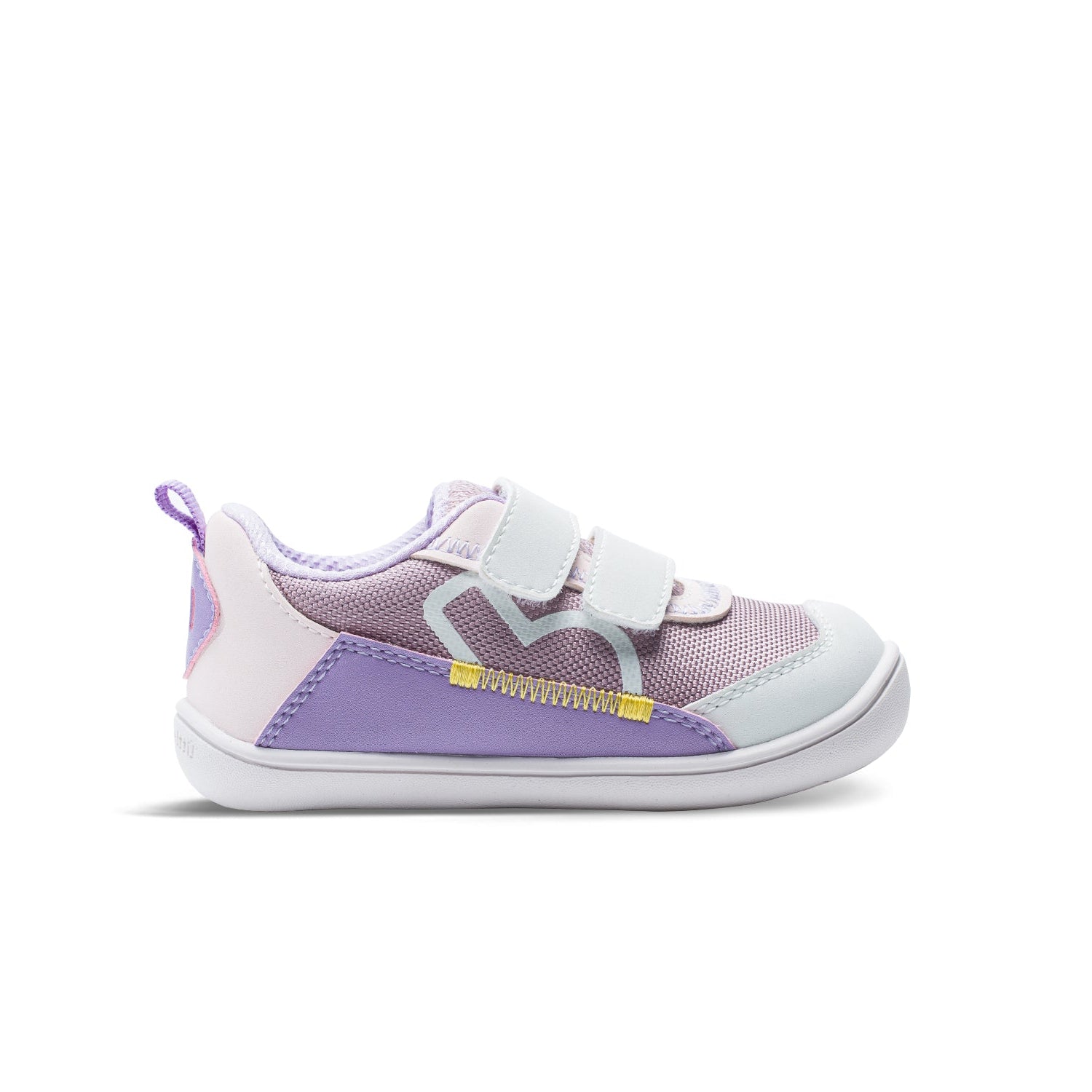 Purple and white sneaker on a white background