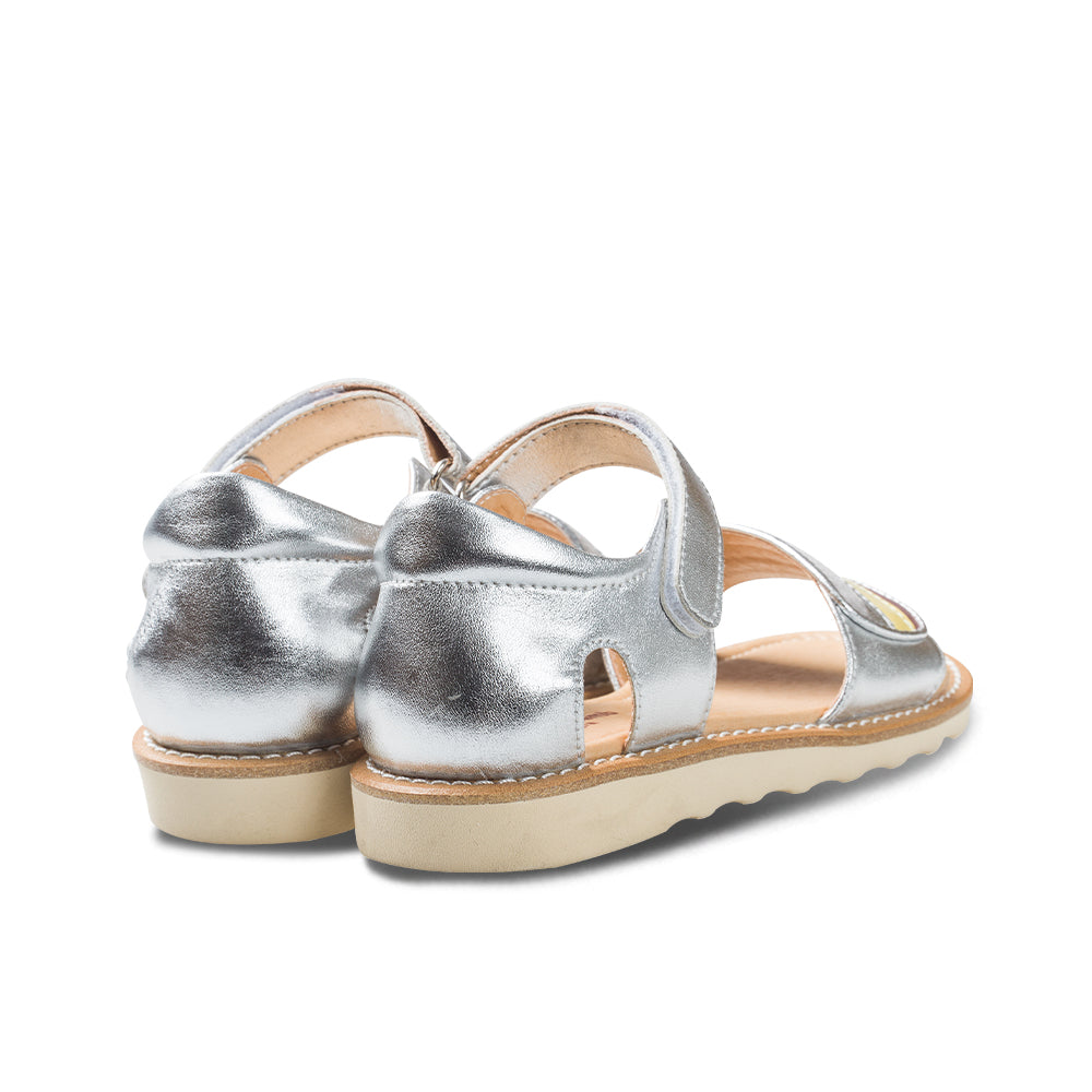 Little Blue Lamb comfortable kids shoes in silver