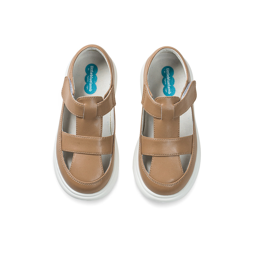 Little Blue Lamb comfortable toddler sandals in brown