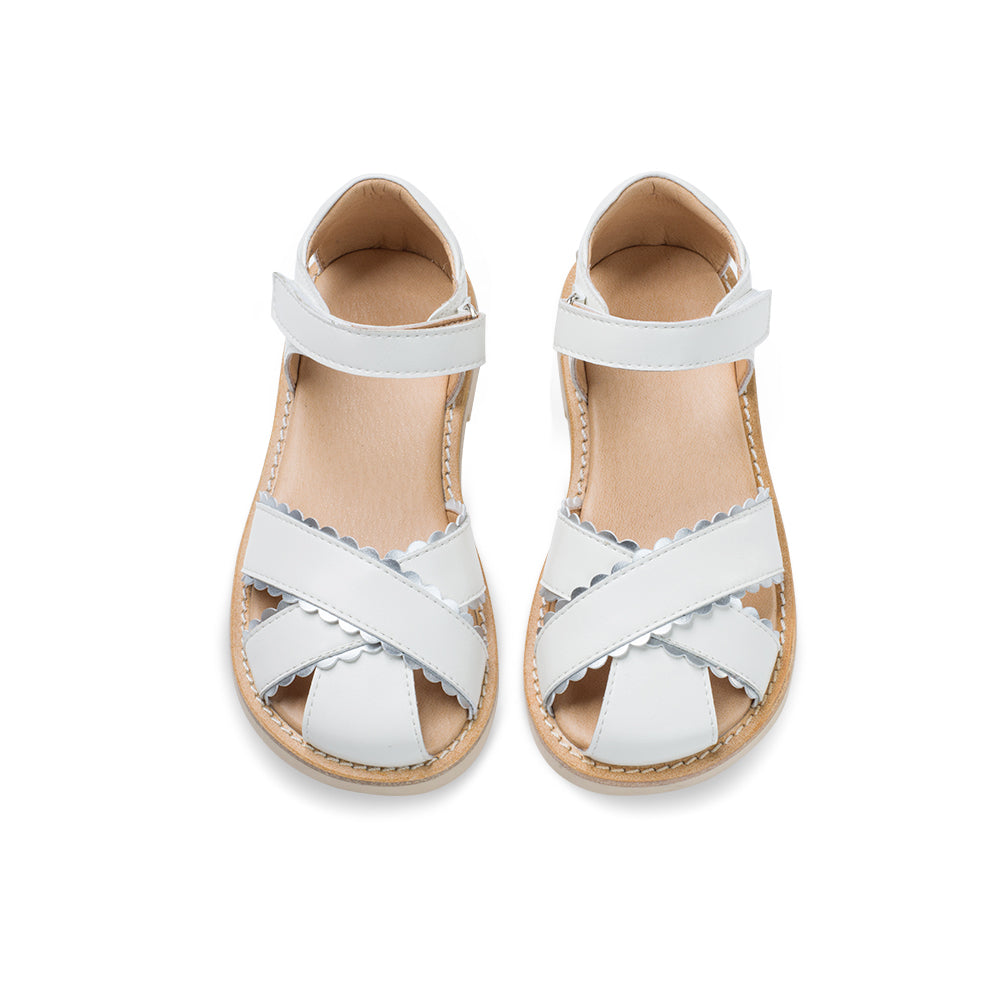 Little Blue Lamb comfortable children sandals in white