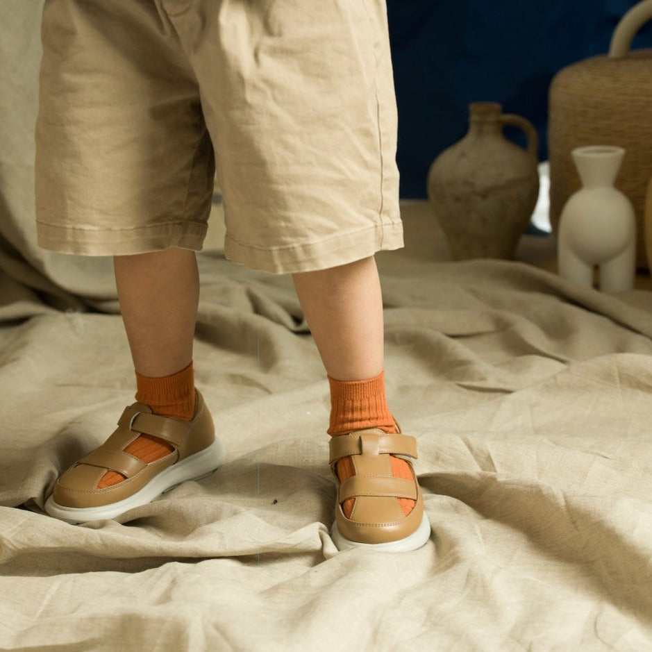 Little Blue Lamb comfortable children sandals in brown