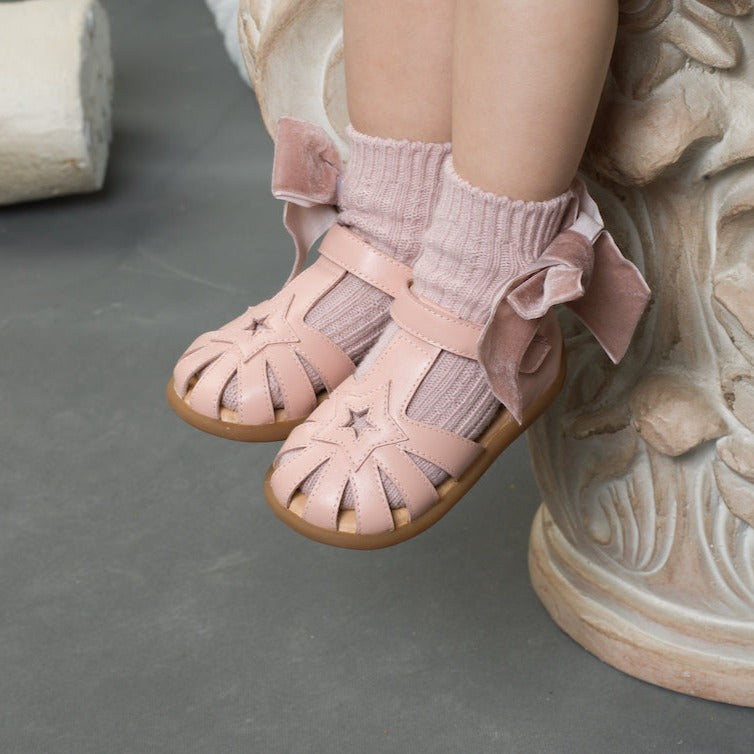 Little Blue Lamb real leather baby sandals in pink