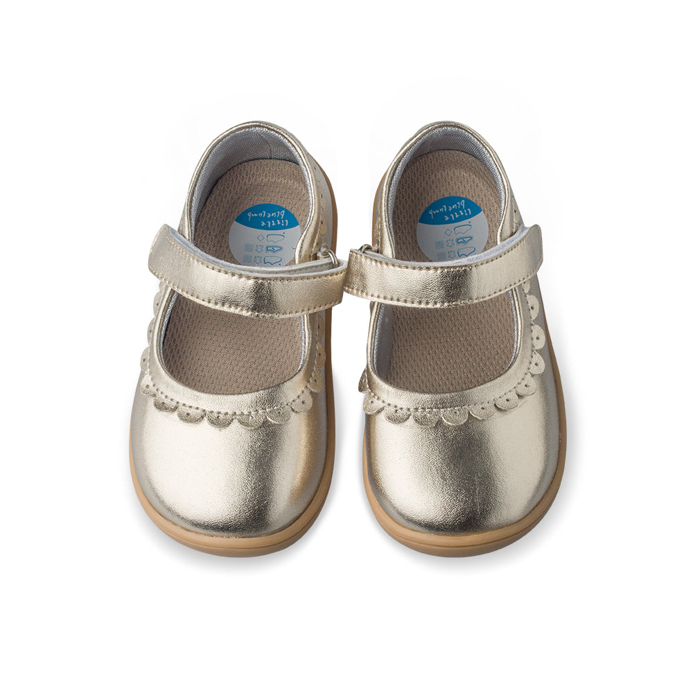 Little Blue Lamb comfortable infant shoes in gold