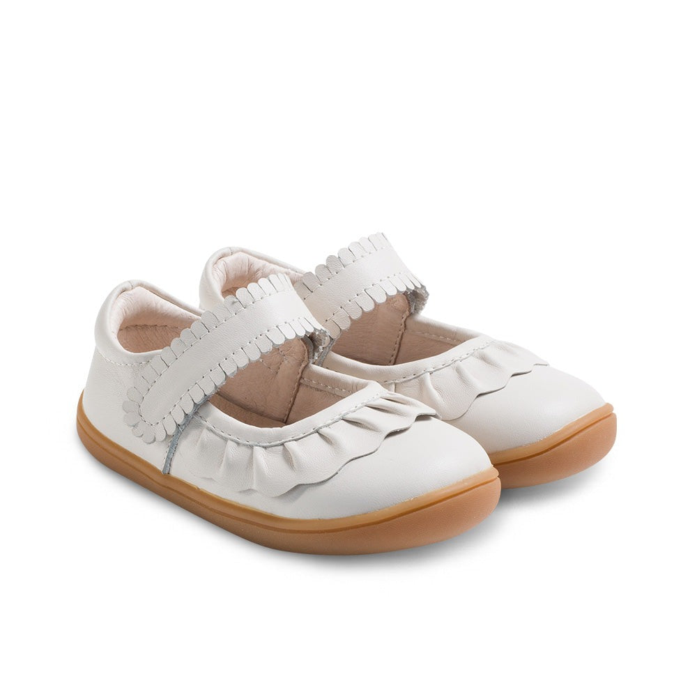 Little Blue Lamb real leather baby sandals in white