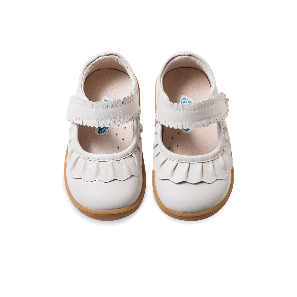 Little Blue Lamb real leather toddler sandals in white