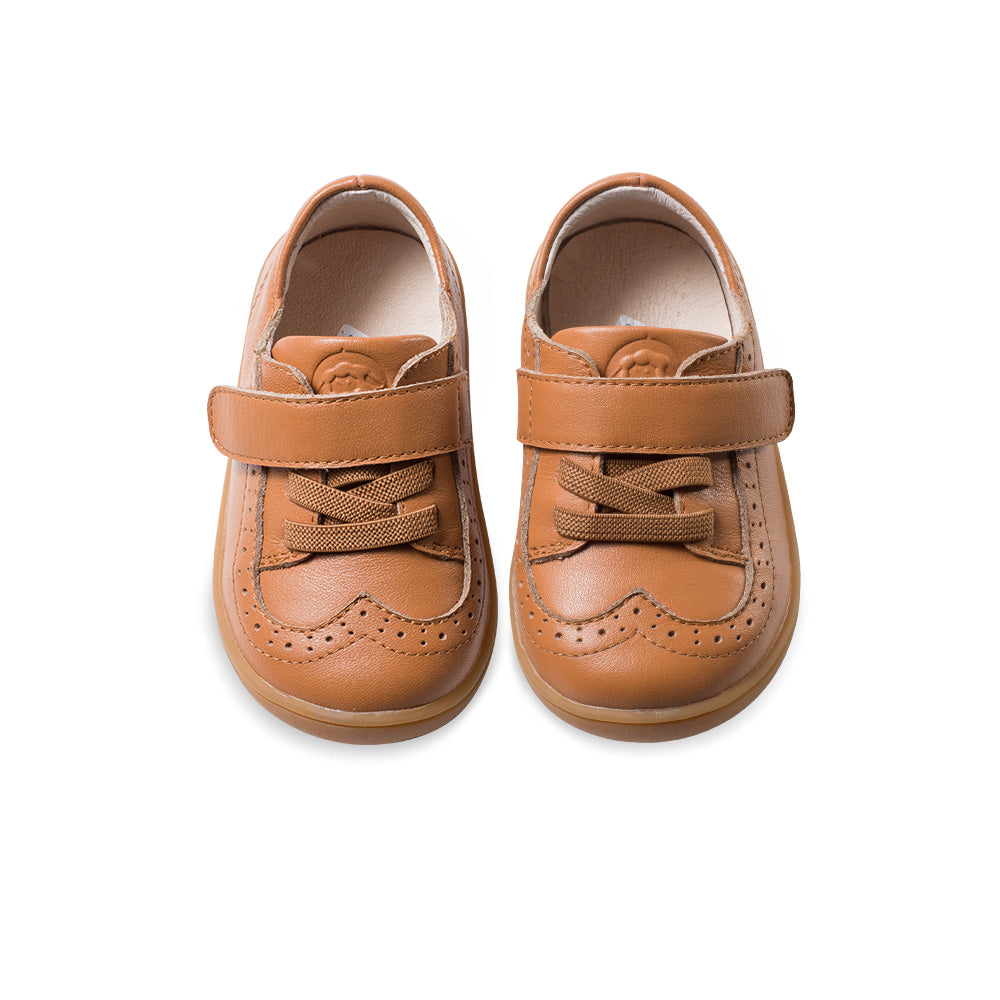 Little Blue Lamb real leather children shoes in brown