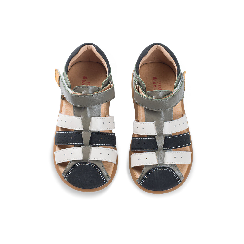 Little Blue Lamb real leather toddler sandals in green