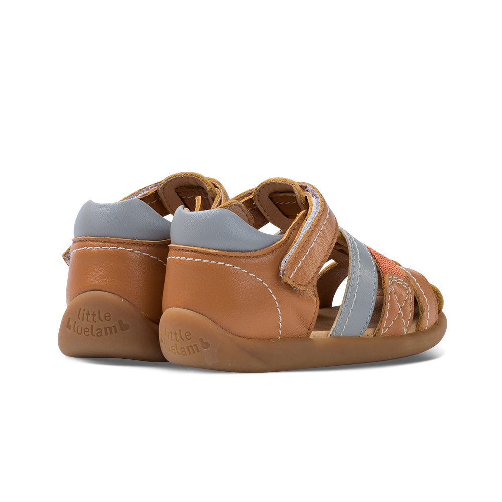 Little Blue Lamb real leather children sandals in brown