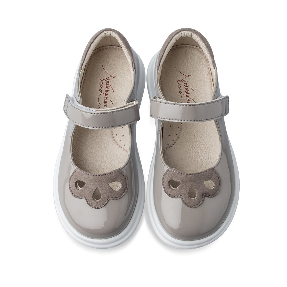 Little Blue Lamb comfortable kids shoes in grey